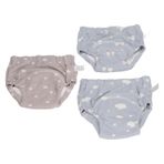 Haofy Bebek Eğitim Bezi, 6 Katlı Gazlı Bez, 3 Parça, Emici Bebek Eğitim Pantolonu, Nefes Alabilir, Tekrar Kullanılabilir, Yıkanabilir, Gecelik İdrar Yalıtımı (Tip 2)