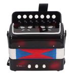 Haofy Çocuk Düğmesi Akordeon Öğrenilmesi Ve Oynaması Kolay Çocuk Müzik Enstrümanı 7 Anahtarlar Kontrol 2 Bas Uygulama Ve Sahne Performansı Için (BLACK)
