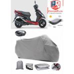Haojue Hj 125T-10 Branda Gri Arka Çanta Uyumlu(Topcase) Motosiket Brandası Motor Örtüsü Çadır Su Geçirmez Motosiklet Kılıfı Motor Brandası,lastikli,taşıma Torbalı