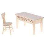 Haomian Ahşap Dollhouse mobilya Mini Dollhouse mobilya masa sandalye seti minyatür oturma odası çocuklar oyun oyuncak fotoğraf sahne