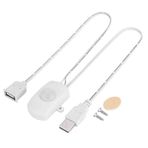 Haosie Mini PIR Hareket Sensörü Anahtarı, 2A DC 5-24V PIR Kızılötesi Hareket Sensörü Dedektörü, USB Arayüzü, DIY LED Aydınlatma için (Beyaz)