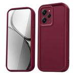 HAOYE Xiaomi Redmi 13 4G / Poco M6 4G Kabuk için Kılıf, Silikon Darbeye Dayanıklı Tampon Yükseltilmiş Kenarlar ve Güçlendirilmiş Köşeler/Şık Tasarım Kapak - Şarap kırmızısı