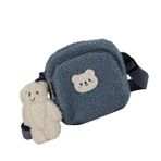 HAPINARY 1 Bilgisayar Kuzu Yünü Çapraz Askılı Çanta Bulanık Omuz Cüzdanı Tote Eklemek Organizatör Mini Peluş Omuzdan Askili Çanta Doldurulmuş Omuz Kılıfları Hayvan Omuz Örtüsü Seyahat