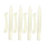 HAPINARY 8 Adet Taklit sığır eti kemik bıçağı Kemik Klasörü Burnisher Kağıt kırışması için kemik klasörü bağlama aracı origami kağıt kırıcı Edgbanding Trim Aracı karın kası Bej