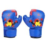 Hapivida 1 çift Çocuk Boks Eldiveni PU Deri MMA Punch Çanta Eğitim Eldiveni Çocuklar için 2-11 Genç Erkek Kız Çocuk Çocuk (Mavi)