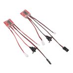 Hapivida 2 adet RC Mikro Fırçalanmış ESC, 30A Fırçalanmış ESC Çift Yönlü Çift Yönlü Fren ile Elektronik Hız Kontrol Cihazı Değiştirme SCX24 1/24