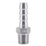 Hapivida Hortum Barb Bağlantısı, BSP 1/8 "3/4" Paslanmaz Çelik SS304 Barb Hortum Konnektörü Sıkıştırma Hortum Bağlantı Parçaları Endüstriyel Hortum Dikeni Boru Ek Parçaları Bağlantısı (1/4 "x10mm)