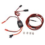 Hapivida RC Elektronik Hız Kontrol Cihazı, 30A Çift Yönlü Fren Fırçalanmış ESC Seti Kırmızı Beyaz Işıklar ile 130 180 260 280 380 Motor 1/16 1/18 1/24 RC Arabalar Tekneler Parçası