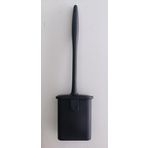 HAPPENS Tuvalet Fırçası Silikon Klozet WC Banyo Küvet Temizleme Fırçası Antibakteriyel Kolay Temizlenir Delmeden Duvara Monte Ürün boyutu: 36.5cm x 10cm x 4.1cm (Siyah)