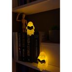 Happiears KİTAP OKUYAN HAYALET Figürü 2’li Pilli Mum İle Kullanım Masaüstü Dekoru Halloween Dekoratif Figür Beyaz 10 x 11