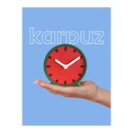 Happiears Meyve Temalı Renkli Masa Saati – Meyve Serisi Tasarım Koleksiyonu Kırmızı
