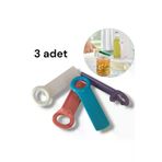 happier HprRenkliAcacak3 3 Adt Renkli Kavanoz Konserve Açacağı Şişe Açacağı