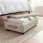 Happimess Bsk1006c Chett Minimalist El Dokuma Sümbül/Ahşap Yatak Altı Saklama Kutusu, Banyo, Yatak Odası, Dolap, Giriş Yolu, Misafir Odası, Bey