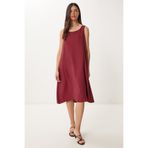 Happiness İstanbul Kadın Bordo Kolsuz Basic Modal Elbise PB00050