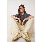 Happiness İstanbul Kadın Füme Oversize Basic Örme T-shirt FW00003
