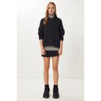 Happiness İstanbul Kadın Siyah Kapüşonlu Örme Sweatshirt UB00456