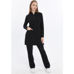 Happiness Modest - Likralı Doktor Hemşire Tesettür Forma Takımı Scrubs Üniforma Cerrahi Takım, Siyah - 2XL