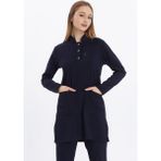 Happiness Modest - Likralı Doktor Hemşire Tesettür Tek Üst Forma, Lacivert - 2XL