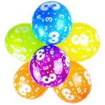 Happium - 30,48 cm Lateks Çeşitli Sayılar Doğum Günü Balonları, 10'lu Paket (3 Numara)