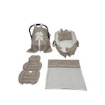 Happy Baby Dikiş Atölyesi 5 Parça Müslin Waffle Babynest Taşınabilir Bebek Yatağı Pike Yastık Puset Takımı Örtüsü Minderi