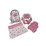 Happy Baby Dikiş Atölyesi Müslin Waffle Babynest Seti Taşınabilir Bebek Yatağı Pike Yastık Puset Takımı Örtüsü Minderi