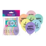 Happy Birthday 1+1 Baskılı 9'lu Makaron Balon