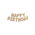Happy Bırthday Açık Karamel Renk Folyo Balon Seti
