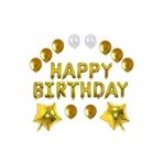 Happy Birthday Balon Set, GOLD 4353434534631