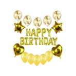 Happy Birthday Balon Set, GOLD 5464656456546