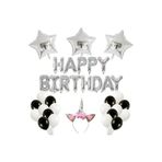 Happy Birthday Balon Set, GÜMÜŞ 5476865563756