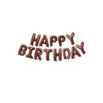 Happy Bırthday Çikolata Kahve Renk Folyo Balon Seti