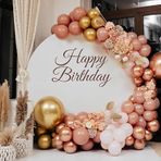 Happy Birthday Duvar Çıkartması Fon Çıkartması İşareti, Mutlu Yıllar Partisi Çıkartması İşareti, Kadınlar Erkekler için Büyük Mutlu Yıllar Cinsiyet Gösterimi Çıkartma Balon Kemer Süslemeleri Parti