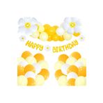 Happy Bırthday Eva Banner ve Gülenyüz Papatya Folyo Balon Seti