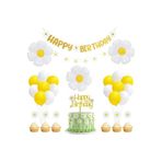 Happy Bırthday Eva Banner ve Papatya Folyo Balon Seti