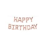 Happy Birthday Folyo Balon (Rose Gold Düz Yazı)