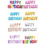 Happy Birthday Folyo Balon Seti Gümüş