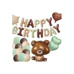 Happy Birthday Folyo Yavru Ayi Folyo Balon Set