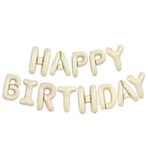 Happy Birthday Krem Harf Folyo Balon Set