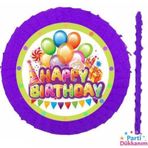 Happy Birthday Mor Pinyata 42 Cm + Sopası