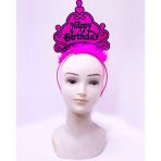 Happy Birthday Neon Fuşya Renk Doğum Günü Tacı 24X15 Cm (5433)