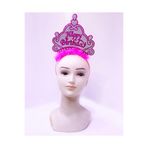 Happy Birthday Neon Pembe Renk Doğum Günü Tacı 24x15 cm (5440)