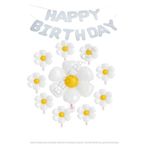 Happy Bırthday Papatya Temalı Folyo Balon Seti