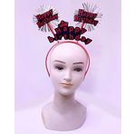 Happy Birthday Yazılı Püsküllü Neon Kırmızı Renk Doğum Günü Tacı 22x19 cm (5264)