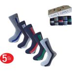 Happy Body Çorap (ART.13303) Penye 5li Set Erkek Soket Confort Lastik Özel Kutulu - 40 - 44 - Çok Renkli