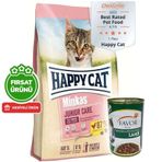 Happy Cat Minkas Junior Yavru Kedi Maması 10 Kg + 5 Adet Favor Kuzu Konservesi 400 Gr