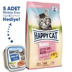 Happy Cat Minkas Kitten 10 kg Yavru Kedi Maması ve Happy Cat 5x100 gr Mama
