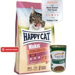 Happy Cat Minkas Sterilised Kısırlaştırılmış Somonlu Kedi Maması 4 Kg + 2 Adet Favor Kuzu Kedi Konservesi 400 Gr