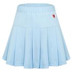 Happy Cherry Tenis eteği, çocuk, kız çocuk, pileli etek, okul üniforması, pileli etek, kısa, elastik mini etek, kareli etek, kadın, Stil B mavi, 150-160