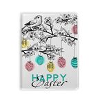 Happy Easter Religion Festival Yumurta Kuş Defteri Sakız Kapağı Günlük Yumuşak Kapak Günlük