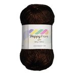 Happy Fiore Parlak Örgü İpi - 100 g / 230 m - Yün/Poliamid/Akrilik Karışımı - Parlak Dokulu, Yumuşak ve Dayanıklı (Koyu Kahverengi)